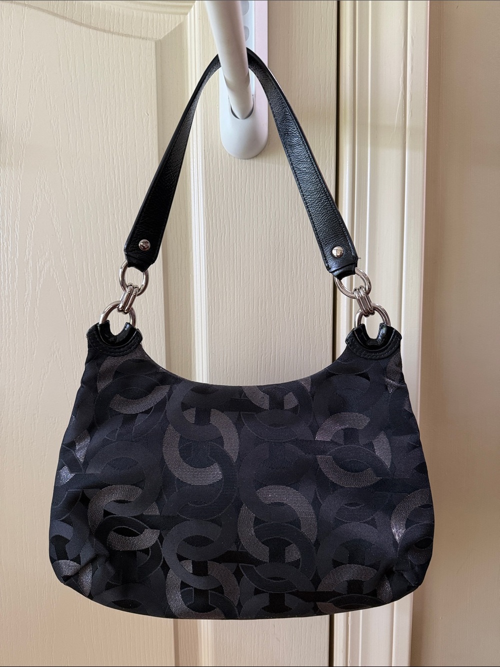 Coach Kristin Op Art Signature Hobo - Picture 2 of 9